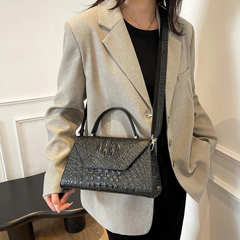 Mayfair Croc Satchel